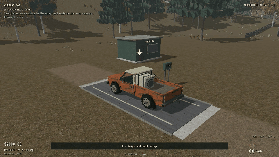 Open the scrap-yard scale, sell the load and receive payment.