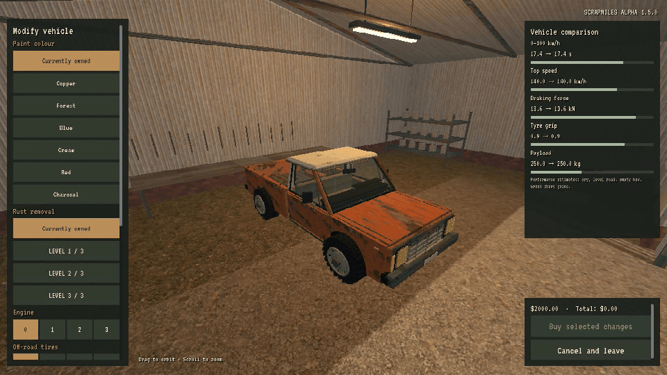 Preview paint, body restoration and an engine upgrade before buying.
